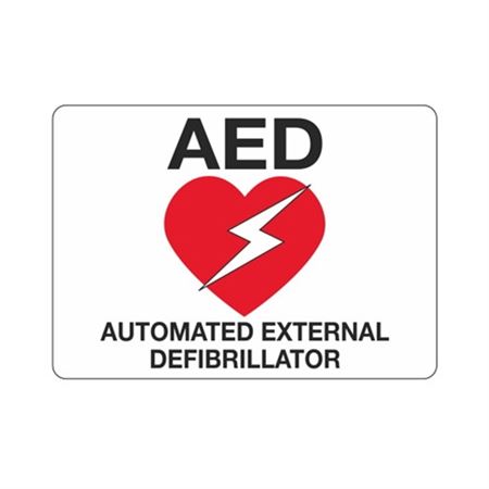 AED Automated External Defibrillator Sign